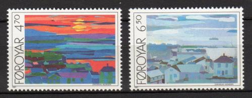 Poštové známky Faerské ostrovy 1987 Umenie, HAFNIA Mi# 160-61