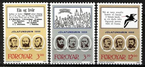 Poštové známky Faerské ostrovy 1988 Kulturní tradice Mi# 172-74 Kat 7.50€