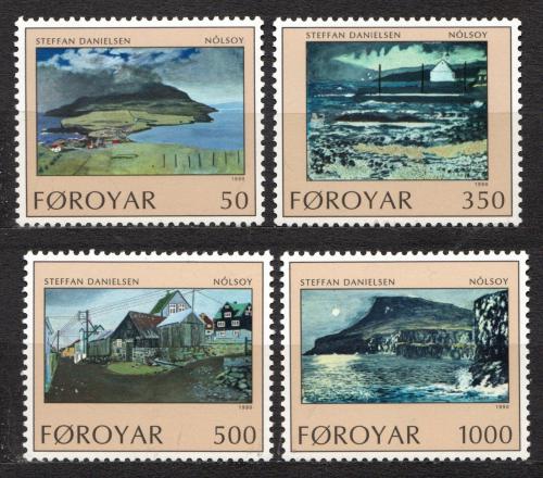 Poštové známky Faerské ostrovy 1990 Umenie Mi# 207-10 Kat 7€
