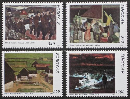 Poštové známky Faerské ostrovy 1991 Umenie, Joensen-Mikines Mi# 223-26 Kat 7.50€