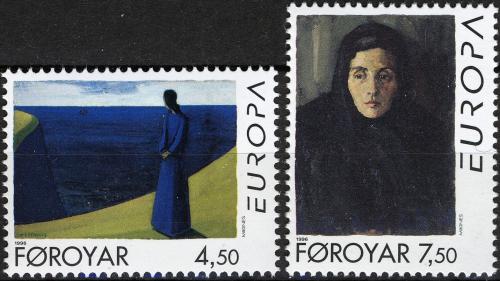Potov znmky Faersk ostrovy 1996 Eurpa CEPT, slavn eny Mi# 296-97 - zvi obrzok