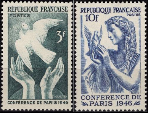 Potov znmky Franczsko 1946 Mrov konference v Pai Mi# 763-64 - zvi obrzok