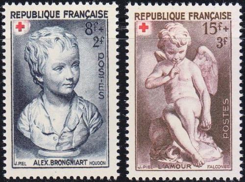 Potov znmky Franczsko 1950 erven kr, sochy Mi# 894-95 Kat 4.50