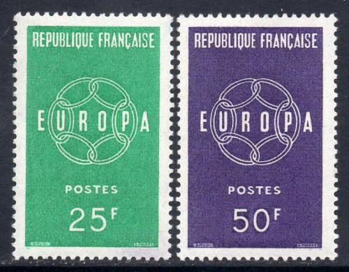 Poštové známky Francúzsko 1959 Európa CEPT Mi# 1262-63