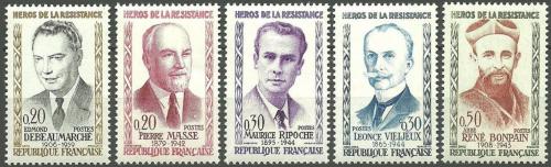 Potov znmky Franczsko 1960 Osobnosti Mi# 1296-1300 Kat 12 - zvi obrzok