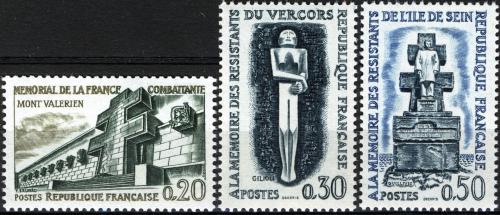 Potov znmky Franczsko 1962 Odboj Mi# 1389-91