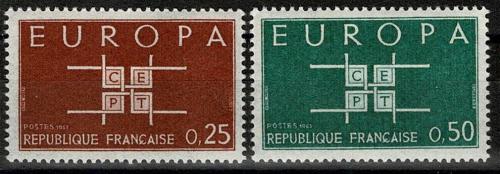 Poštové známky Francúzsko 1963 Európa CEPT Mi# 1450-51