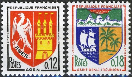 Potov znmky Franczsko 1964 Mstsk znaky Mi# 1472-73