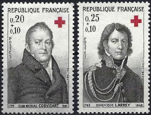Potov znmky Franczsko 1964 Osobnosti, erven kr Mi# 1494-95