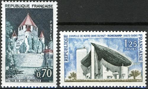 Potov znmky Franczsko 1964 Turistick zaujmavosti Mi# 1482-83 - zvi obrzok