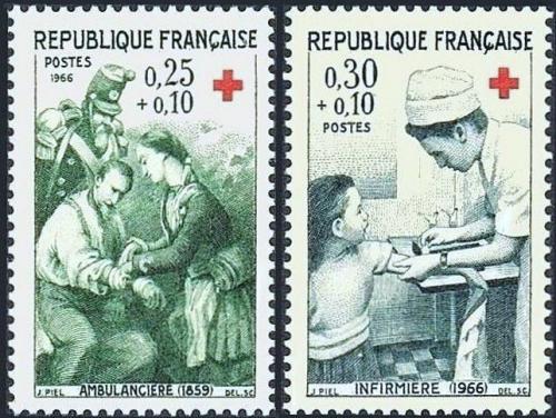 Potov znmky Franczsko 1966 erven kr Mi# 1568-69