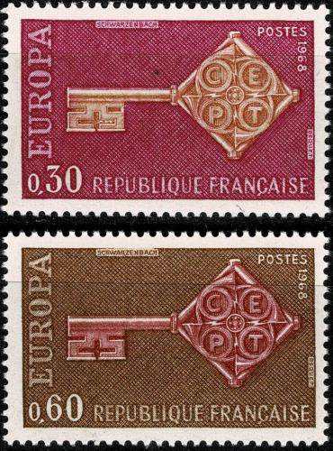 Poštové známky Francúzsko 1968 Európa CEPT Mi# 1621-22