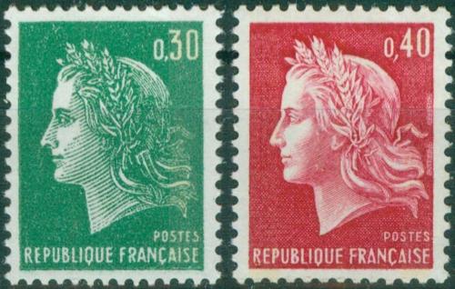 Potov znmky Franczsko 1969 Marianne Mi# 1649-50