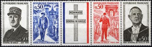 Potov znmky Franczsko 1971 Charles de Gaulle Mi# 1772-75 Kat 5