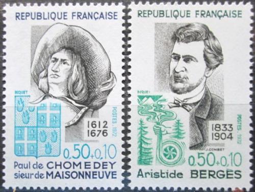 Potov znmky Franczsko 1972 Osobnosti Mi# 1782-83