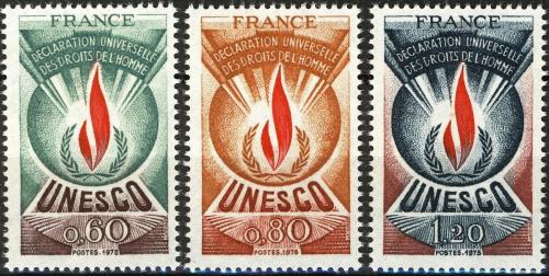 Potov znmky Franczsko 1975 UNESCO Mi# 13-15 - zvi obrzok