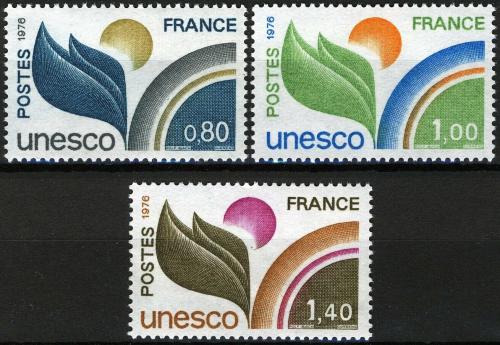 Potov znmky Franczsko 1976 Vydn pro UNESCO Mi# 16-18