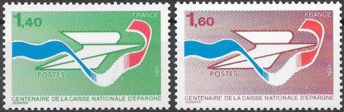 Potov znmky Franczsko 1981 Potovn spoitelna, 100. vroie Mi# 2282-83 