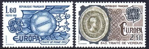 Poštové známky Francúzsko 1982 Európa CEPT, historické události Mi# 2329-30