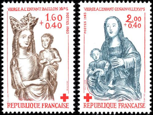 Potov znmky Franczsko 1983 erven kr, Panna Marie Mi# 2420-21