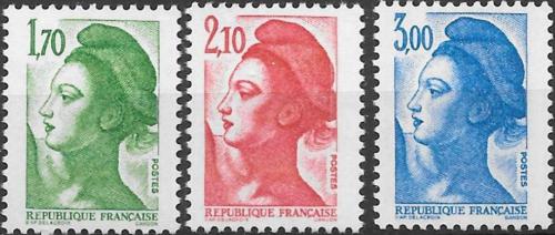 Potov znmky Franczsko 1984 Alegorie svobody, Delacroix Mi# 2454-56