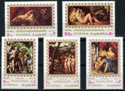 Poštové známky Fudžajra 1972 Umenie, akty Mi# 864-68 Kat 6€