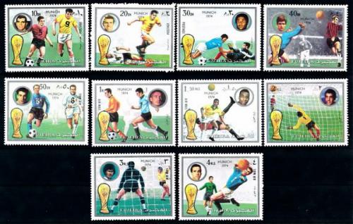 Poštové známky Fudžajra 1973 MS ve futbale Mi# 1391-1400 Kat 7€