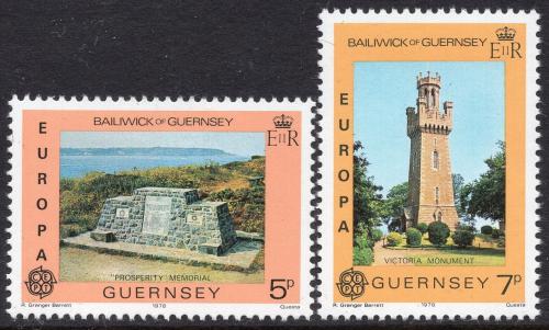 Poštové známky Guernsey 1978 Európa CEPT, památky Mi# 161-62