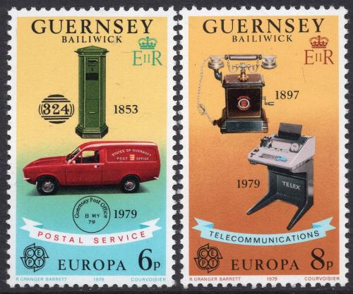 Potov znmky Guernsey 1979 Eurpa CEPT, historie poty Mi# 189-90