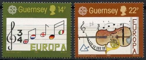 Poštové známky Guernsey 1985 Európa CEPT, rok hudby Mi# 322-23