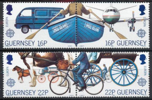 Poštové známky Guernsey 1988 Európa CEPT, doprava a komunikace Mi# 417-20 