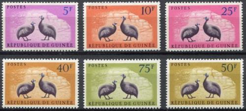 Potov znmky Guinea 1961 Perliky Mi# 80-85