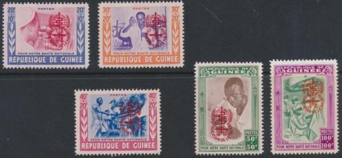 Potov znmky Guinea 1962 Boj proti malrii Mi# IV-VIII Kat 20 	