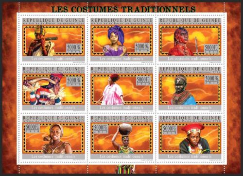 Poštové známky Guinea 2010 Africké tradièní kostýmy Mi# 7309-17 Kat 18€
