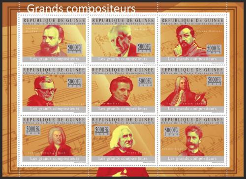 Poštové známky Guinea 2010 Hudební skladatelé Mi# 7228-36 Kat 18€