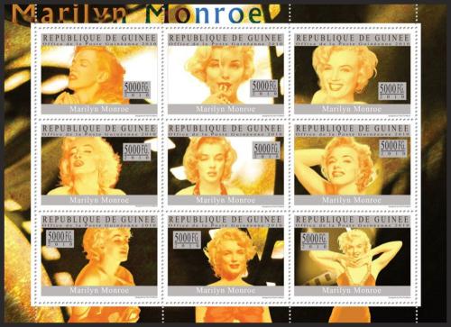Poštové známky Guinea 2010 Marilyn Monroe Mi# 7349-57 Kat 18€