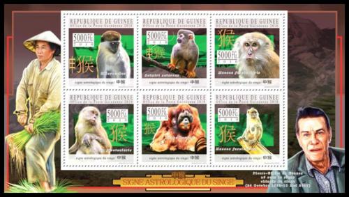 Potov znmky Guinea 2010 Opice Mi# 7829-34 Kat 12