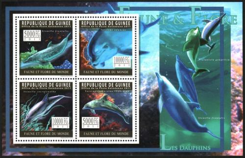 Poštovní známky Guinea 2011 Delfíni Mi# 8324-27 Kat 12€
