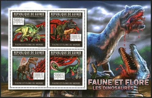 Poštovní známky Guinea 2011 Dinosauøi Mi# 8299-8302 Kat 12€