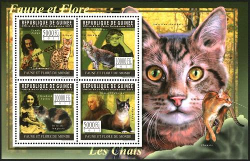 Poštovní známky Guinea 2011 Koèky Mi# 8329-32 Kat 12€