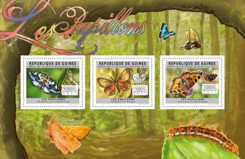 Poštové známky Guinea 2011 Motýle Mi# 8864-66 Kat 16€