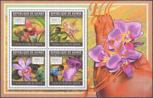 Poštovní známky Guinea 2011 Orchideje Mi# 8279-82 Kat 12€