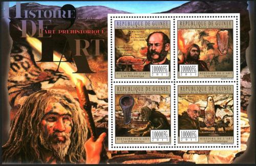 Poštové známky Guinea 2011 Prehistorické umenie Mi# 8758-61 Kat 16€