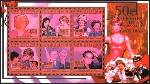 Poštové známky Guinea 2011 Princezna Diana Mi# 8066-71 Kat 18€