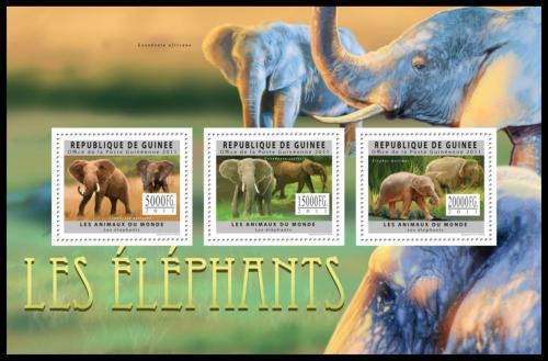 Poštové známky Guinea 2011 Slony Mi# 8894-96 Kat 16€