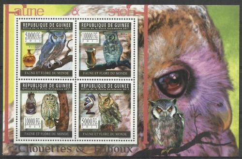 Poštové známky Guinea 2011 Sovy Mi# 8309-12 Kat 12€