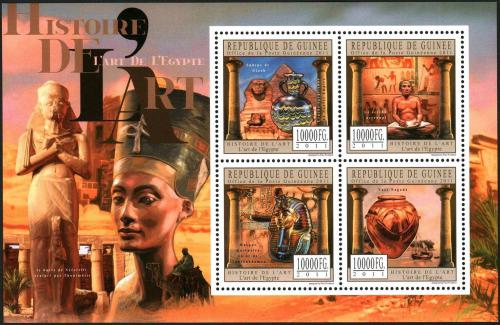 Poštové známky Guinea 2011 Staroegyptské umenie Mi# 8762-65 Kat 16€