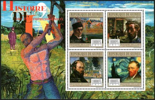 Poštové známky Guinea 2011 Umenie, postimpresionismus Mi# 8814-17 Kat 16€