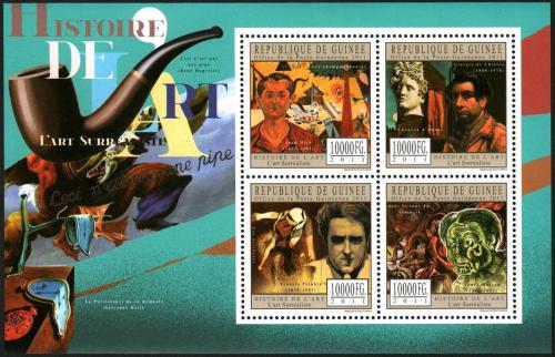 Poštové známky Guinea 2011 Umenie, surrealismus Mi# 8826-29 Kat 16€