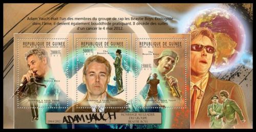 Poštové známky Guinea 2012 Adam Yauch, Beastie Boys Mi# 9368-70 Kat 16€